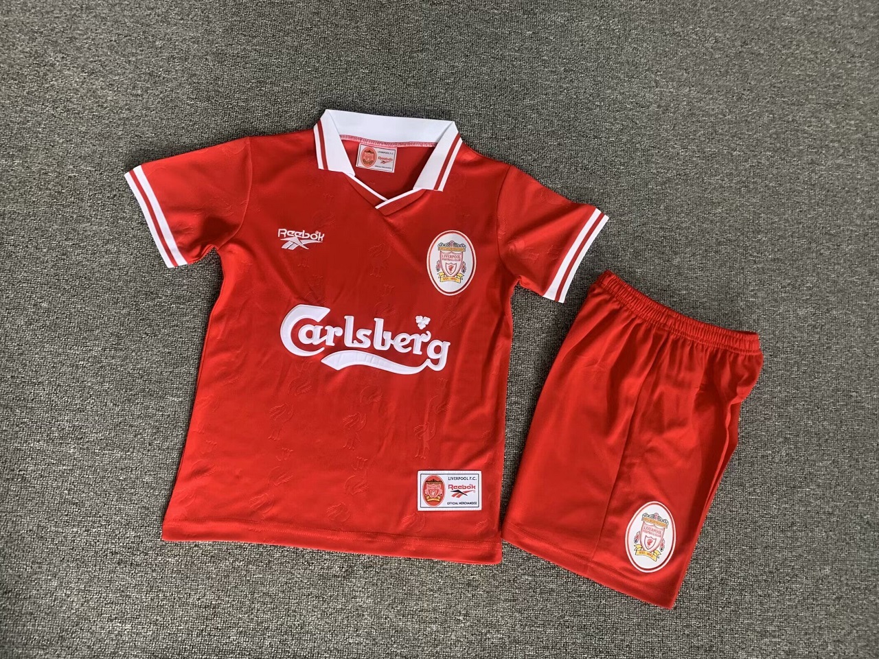 Kids-Liverpool 96/97 Home Soccer Jersey